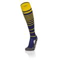 Target Socks NAV/YEL L Stripete høye fotballsokker - Unisex